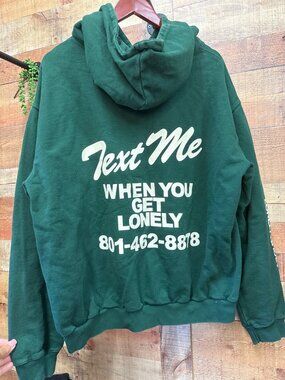 Lonely Ghost hoodie "Text Me When You Get Lonely" Large